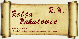 Relja Makulović vizit kartica
